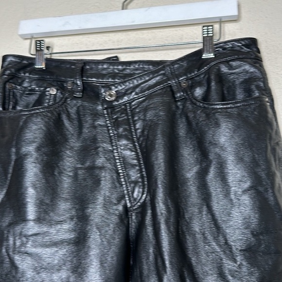 NWOT Revolve AGOLDE Recycled Leather Criss Cross Straight Pants in Detox Sz 30 - Picture 8 of 16